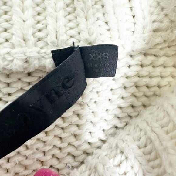 Jenni Kayne Chloe Striped Cropped Pullover Sweater Ivory Navy Cotton XXS - Picture 7 of 7